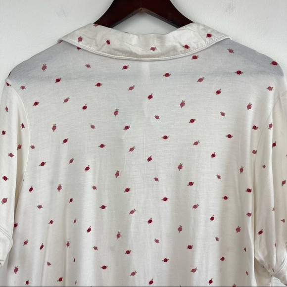 PacSun L.A Hearts Flower Print Eye Mask Pajama Top Set Women’s Size S - Picture 8 of 12